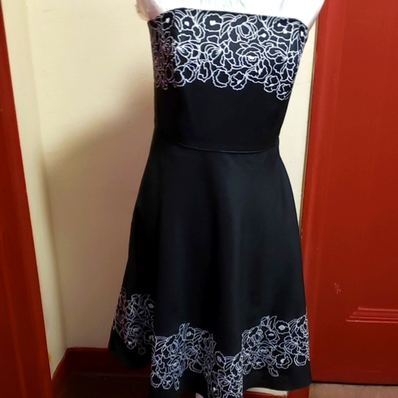 Ann Taylor LOFT MIDI Navy-blue Dress Size10P - Picture 2 of 15